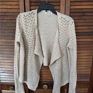 Cherokee Cream Waterfall Cardigan Sweater